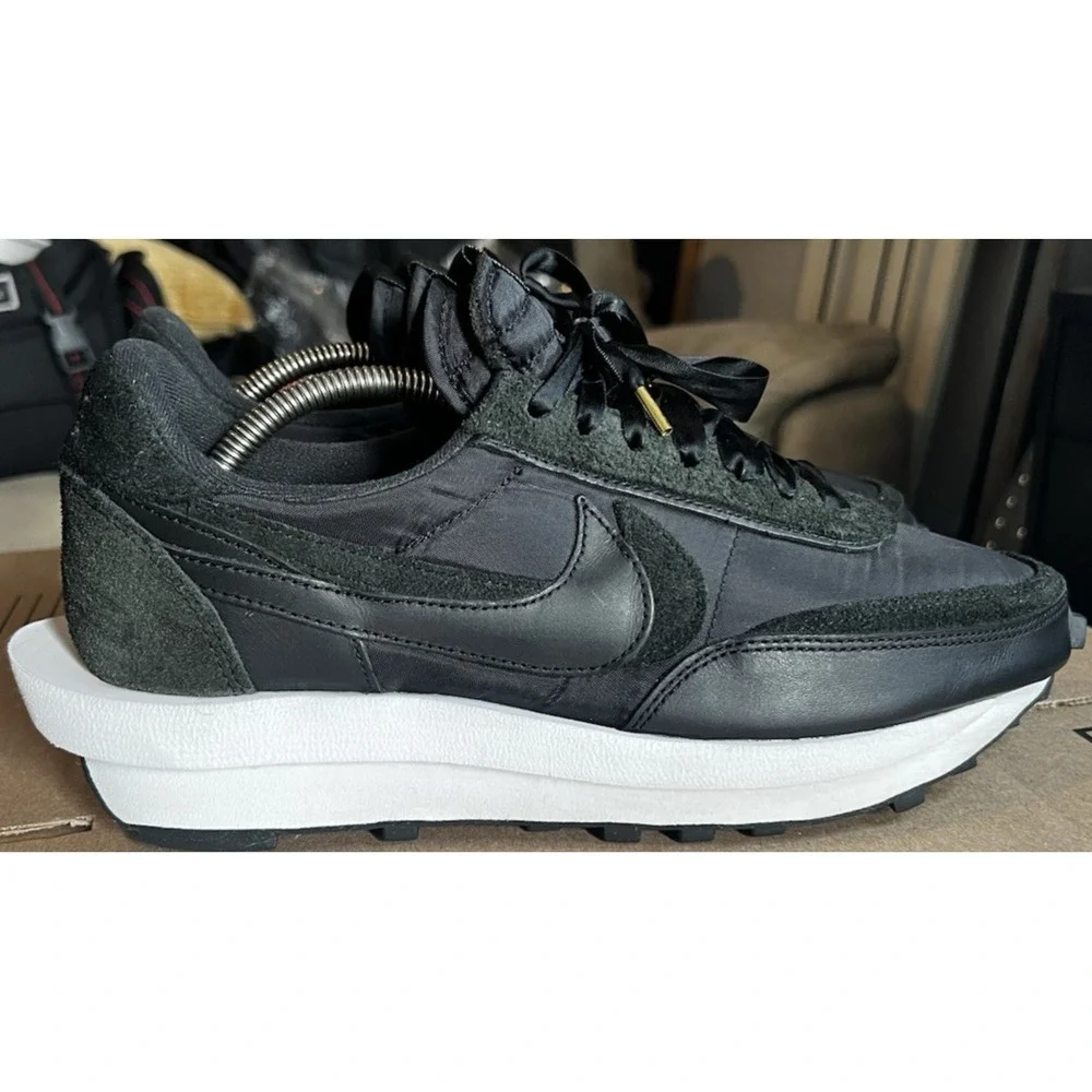 Nike LD Waffle Sacai Black Nylon Sneakers Shoes BV0073-002 Men's Size 11
